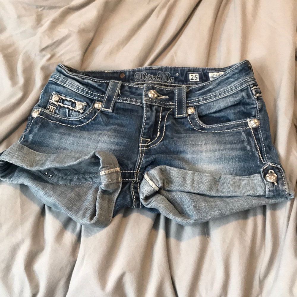 Miss Me Blue Jean Shorts